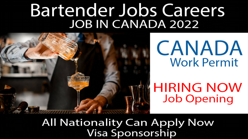 Bartender Jobs In Canada For Foreigners With Visa Sponsorship 2022 Apply Now